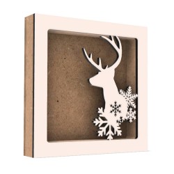 Rama din MDF pentru Muschi sau Licheni - Ren si Fulgi - 150x150x26 mm Rama din MDF pentru Muschi sau Licheni - Ren si Fulgi - 150x150x26 mm