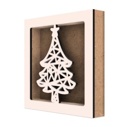 Rama din MDF pentru Muschi sau Licheni - Brad - B3 - 150x150x26 mm