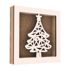 Rama din MDF pentru Muschi sau Licheni - Brad - B3 - 150x150x26 mm