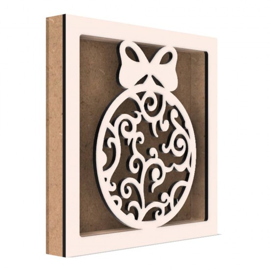 Rama din MDF pentru Muschi sau Licheni - Glob - 200x200x26 mm