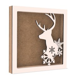 Rama din MDF pentru Muschi sau Licheni - Ren si Fulgi - 200x200x26 mm Rama din MDF pentru Muschi sau Licheni - Ren si Fulgi - 200x200x26 mm