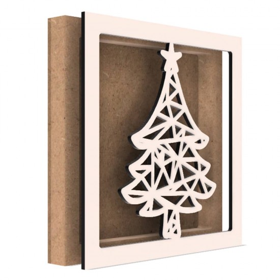 Rama din MDF pentru Muschi sau Licheni - Brad - B3 - 200x200x26 mm
