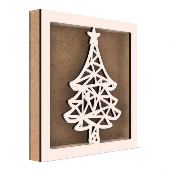 Rama din MDF pentru Muschi sau Licheni - Brad - B3 - 200x200x26 mm