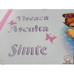 Sablon Reutilizabil Transparent - Texte - Grosime 1mm