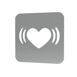 Sablon Reutilizabil Transparent 60x60mm - Inima - Grosime 1mm