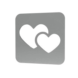 Sablon Reutilizabil Transparent 60x60mm - Inimi I3 - Grosime 1mm