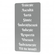Sablon Reutilizabil Transparent - Texte - Grosime 1mm
