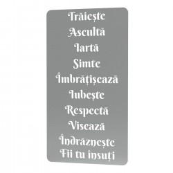 Sablon Reutilizabil Transparent - Texte - Grosime 1mm