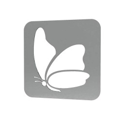 Sablon Reutilizabil Transparent 60x60mm - Fluture - Grosime 1mm