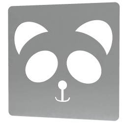 Sablon Reutilizabil Transparent 170x170mm - Panda - Grosime 1mm