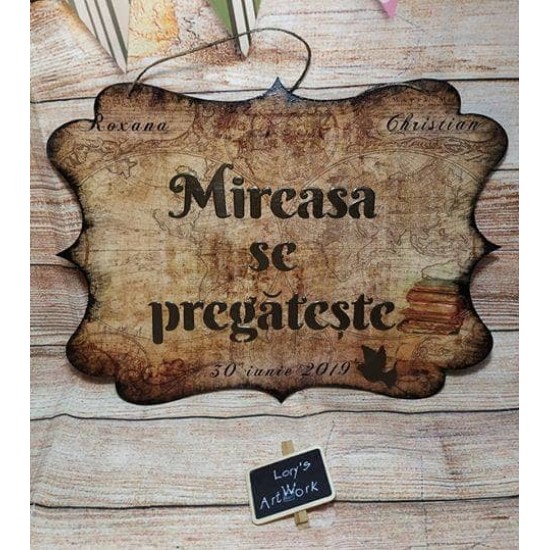 Sablon Reutilizabil Transparent - Mireasa se Pregateste - 297x210 mm - Grosime 1mm