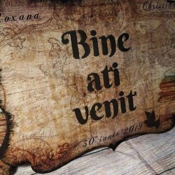 Sablon Reutilizabil Transparent - Bine Ati Venit - 297x210 mm - Grosime 1mm