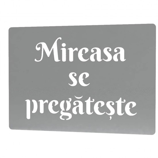 Sablon Reutilizabil Transparent - Mireasa se Pregateste - 297x210 mm - Grosime 1mm