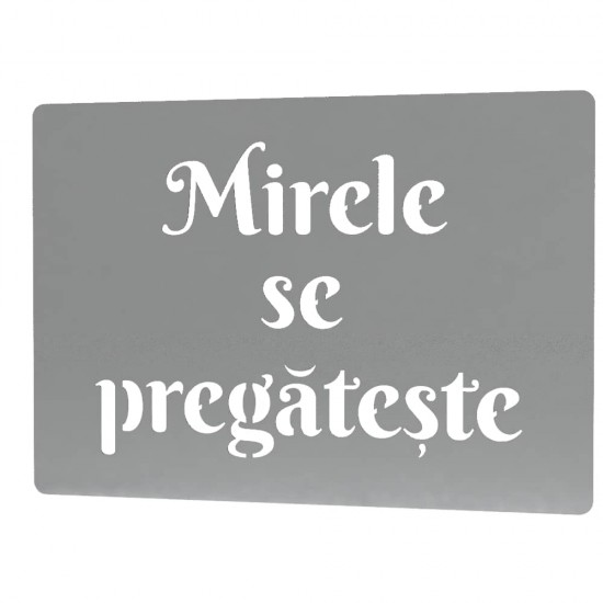 Sablon Reutilizabil Transparent - Mirele se Pregateste - 297x210 mm - Grosime 1mm