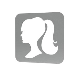 Sablon Reutilizabil Transparent 60x60mm - Printesa P3 - Grosime 1mm