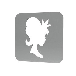 Sablon Reutilizabil Transparent 60x60mm - Printesa P2 - Grosime 1mm