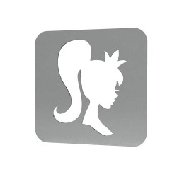 Sablon Reutilizabil Transparent 60x60mm - Printesa P9 - Grosime 1mm