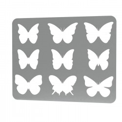 Sablon Reutilizabil Transparent - Fluturi - H 35mm - Grosime 1mm