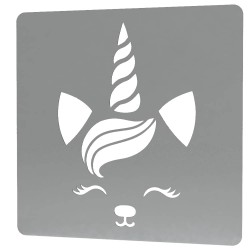 Sablon Reutilizabil Transparent 170x170mm - Unicorn 37 - Grosime 1mm