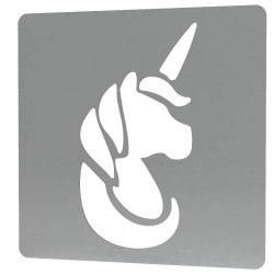 Sablon Reutilizabil Transparent 170x170mm - Unicorn 39 - Grosime 1mm