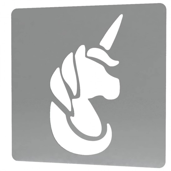 Sablon Reutilizabil Transparent 170x170mm - Unicorn 39 - Grosime 1mm