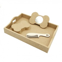 Set Blank - Model Os - Tava + Oglinda + Cutie + Pieptene