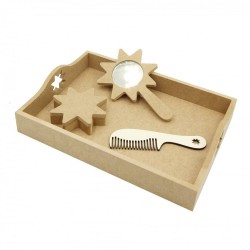 Set Blank - Model Motive Traditionale - Tava + Oglinda + Cutie + Pieptene