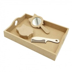 Set Blank - Model Bufnita B1 - Tava + Oglinda + Cutie + Pieptene