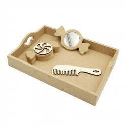 Set Blank - Model Bombonica - Tava + Oglinda + Cutie + Pieptene