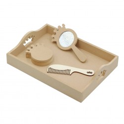 Set Blank - Model Coronita - Tava + Oglinda + Cutie + Pieptene