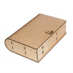 Cutie Cadou din Lemn pentru Vin - Model Carte