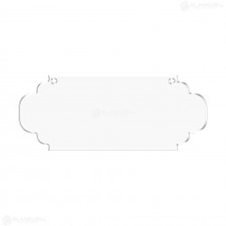 Tablita Acril (plexiglas) - 40x16x0.3 cm - 010-L - Blank