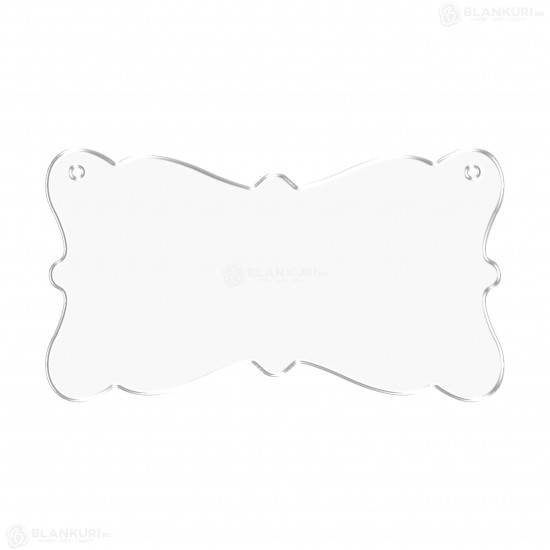 Tablita Acril (plexiglas) - 40x22x0.3 cm - 012-L - Blank
