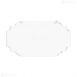 Tablita Acril (plexiglas) - 40x22x0.3 cm - 014-L - Blank