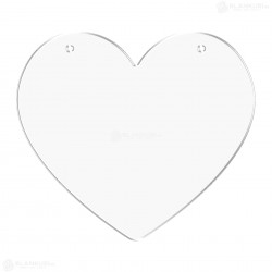 Tablita Acril (plexiglas) - 40x35x0.3 cm - Inima L - Blank